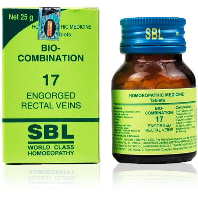 Homeopathic Medicine for Piles with Pain and Bleeding (Haemorrhoids), Fissures - SBL Bio Combination 17